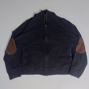 Polo Ralph Lauren Men’s L Black Zip-Up Sweatshirt Motorcycle Skateboarding Stree